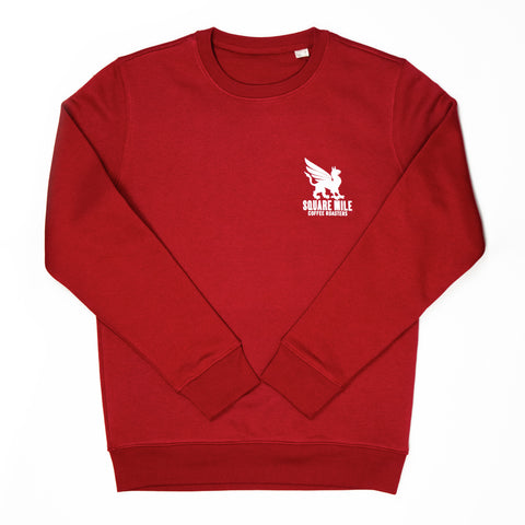 Griffin Crew Sweatshirt Red - 1